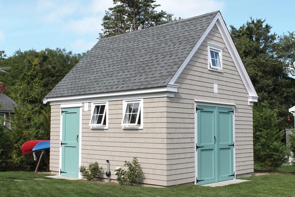 A custom garage kit from Pine Harbor on Cape Cod