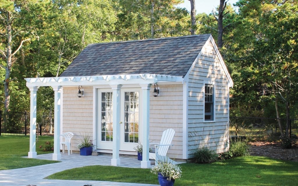 A custom pool shed on Cape Cod from Pine Harbor